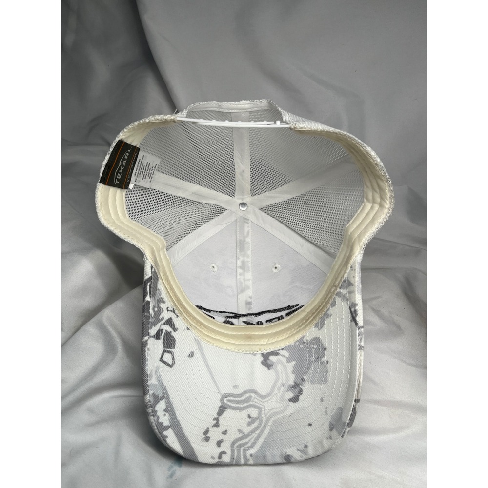 Tekari Outdoors Trucker Hat White Grey Topo Camo Snapback Mesh Cap Mens - Picture 7 of 8